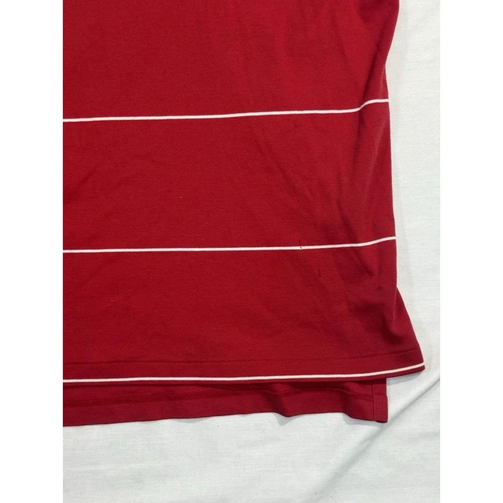 Polo by‎ Ralph Lauren men's XL red And White Striped short sleeved Polo